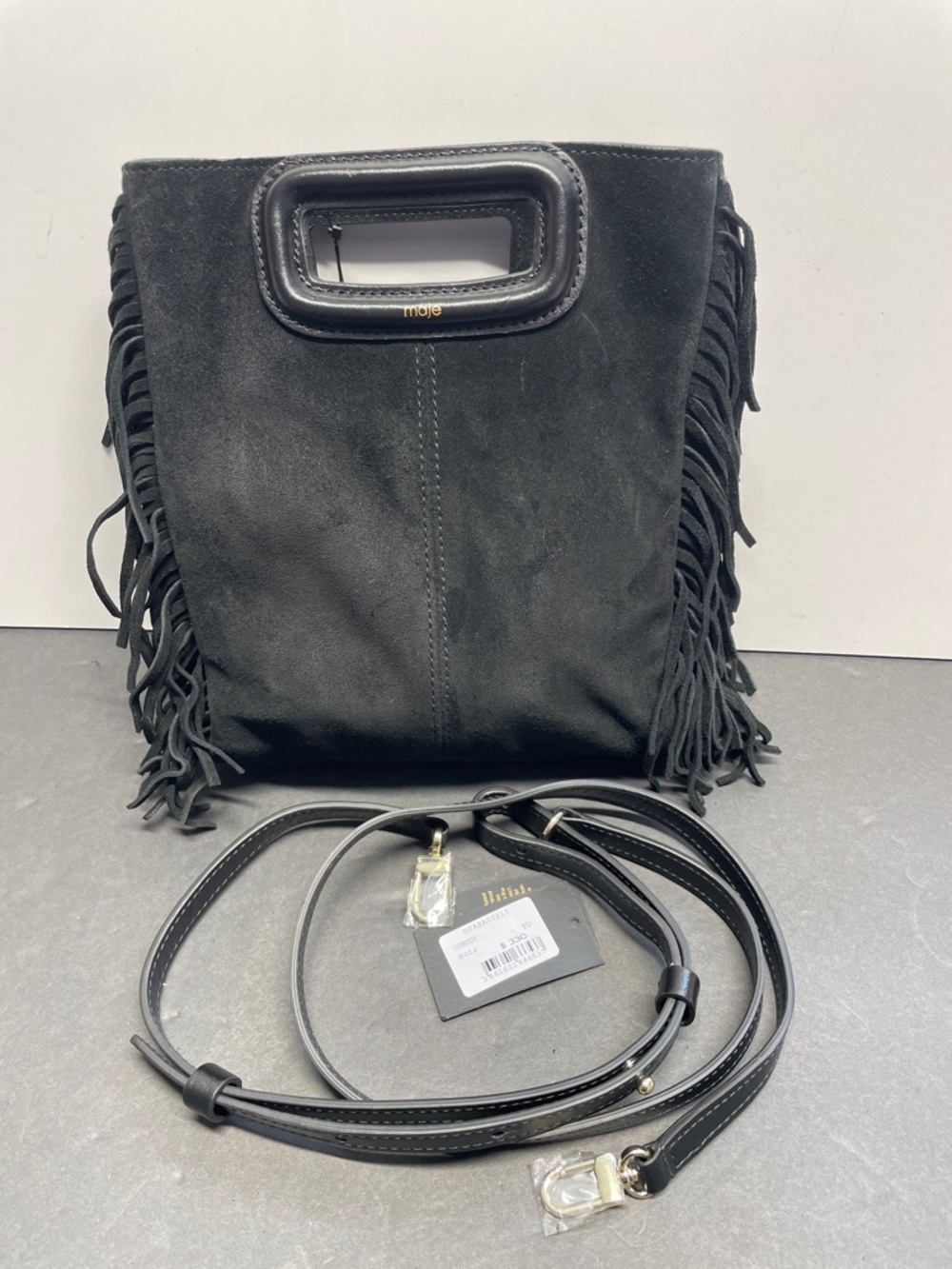 M Fringed Suede Crossbody Bag - Picture 2 of 6